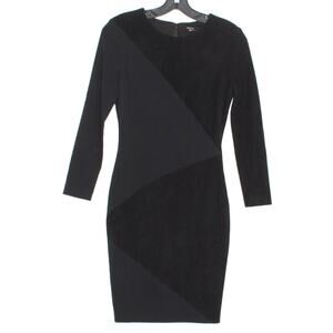 Raoul Womens Dress Faux Suede Bodycon Mini Career Business Formal Black 0 FY